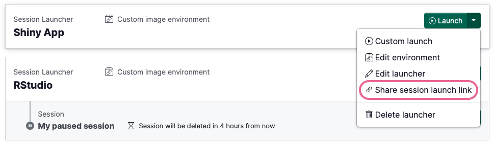 Share Drop Down